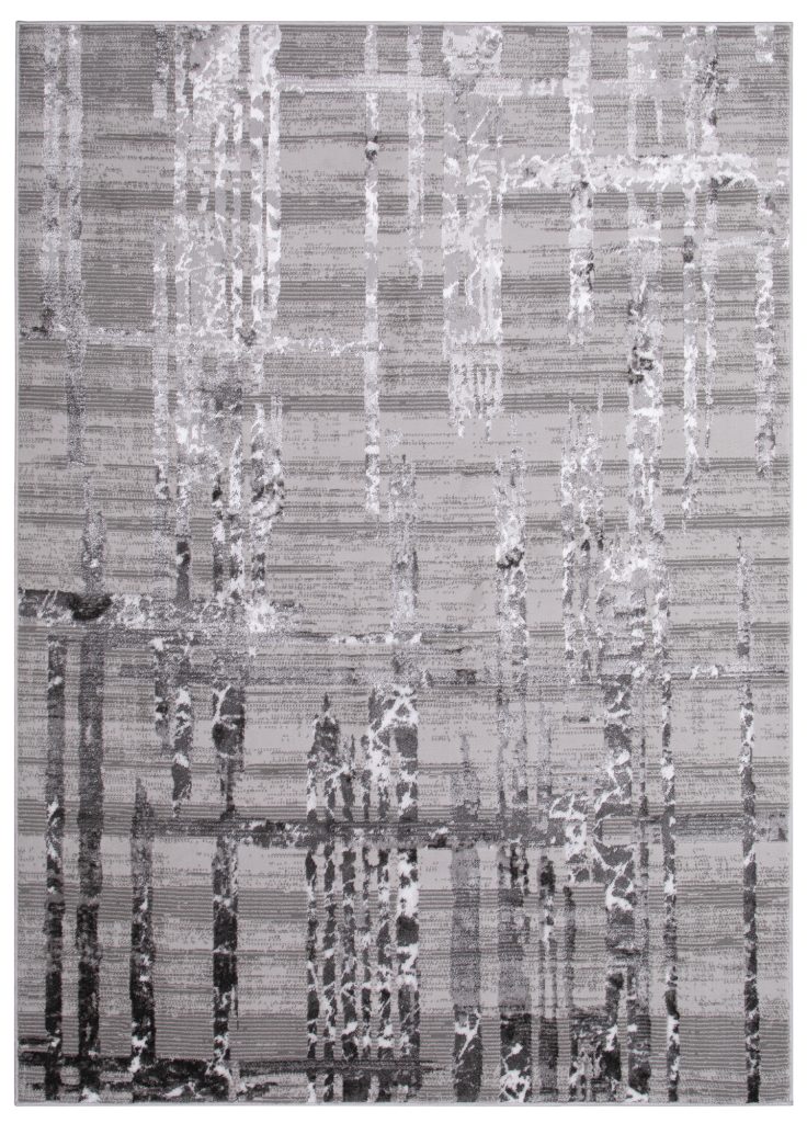 Covor Crystal Gri Dungi Abstract Efect 3D