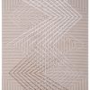 Covor Crystal Bej Maro Zigzag Geometric Efect 3D