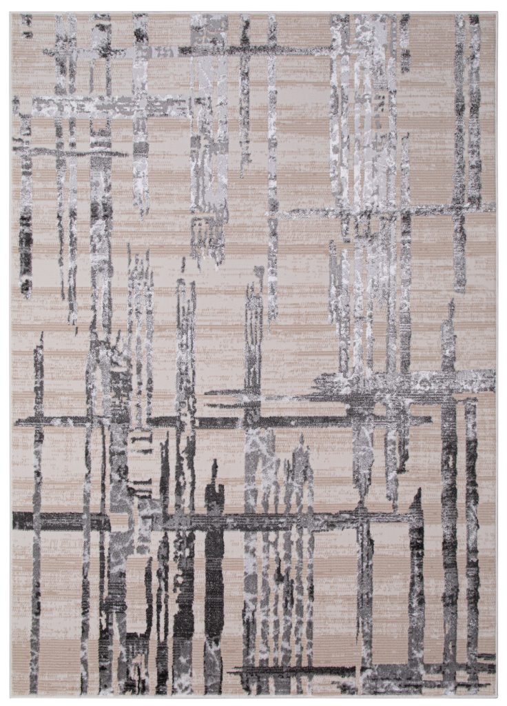 Covor Crystal Gri Deschis Dungi Abstracte Efect 3D
