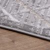 Covor Crystal Gri Deschis Bej Geometric Efect 3D