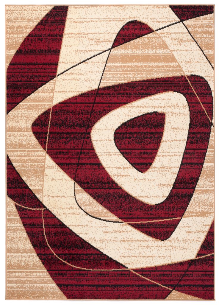 Covor Dream Geometric Crem Bordo Triunghiuri