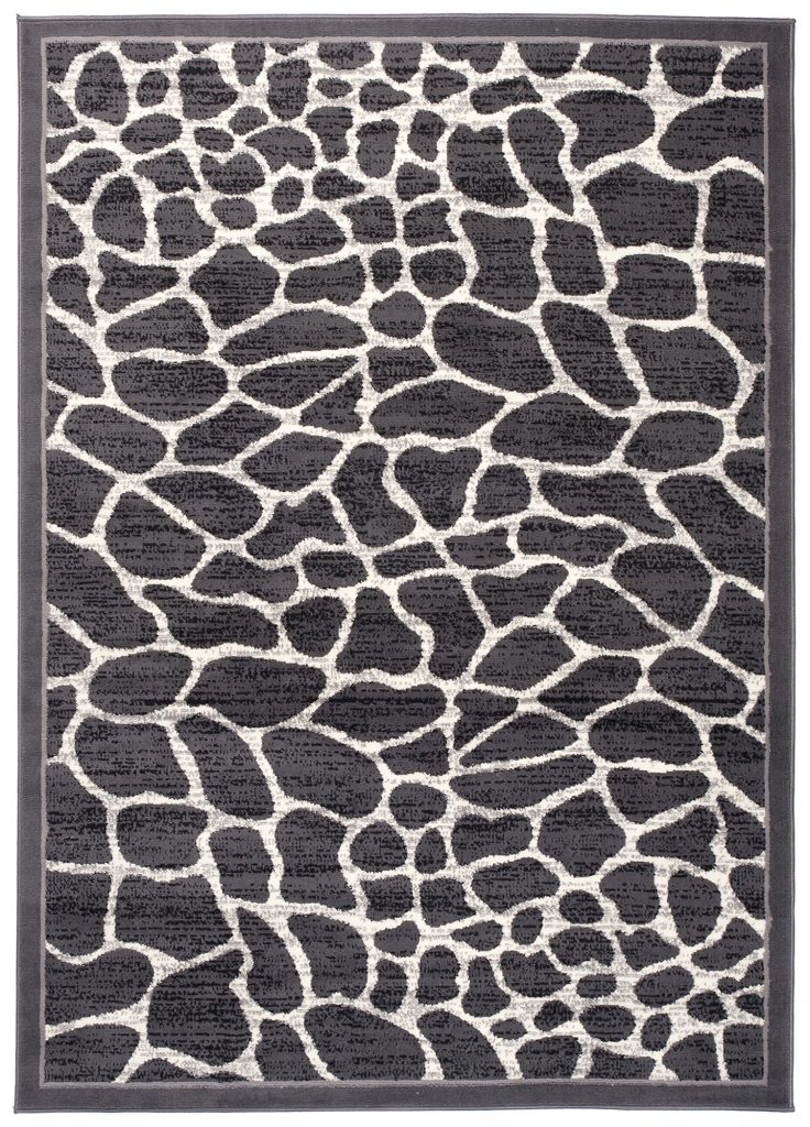 Covor Dream Gri Închis Print Animalier Ramă