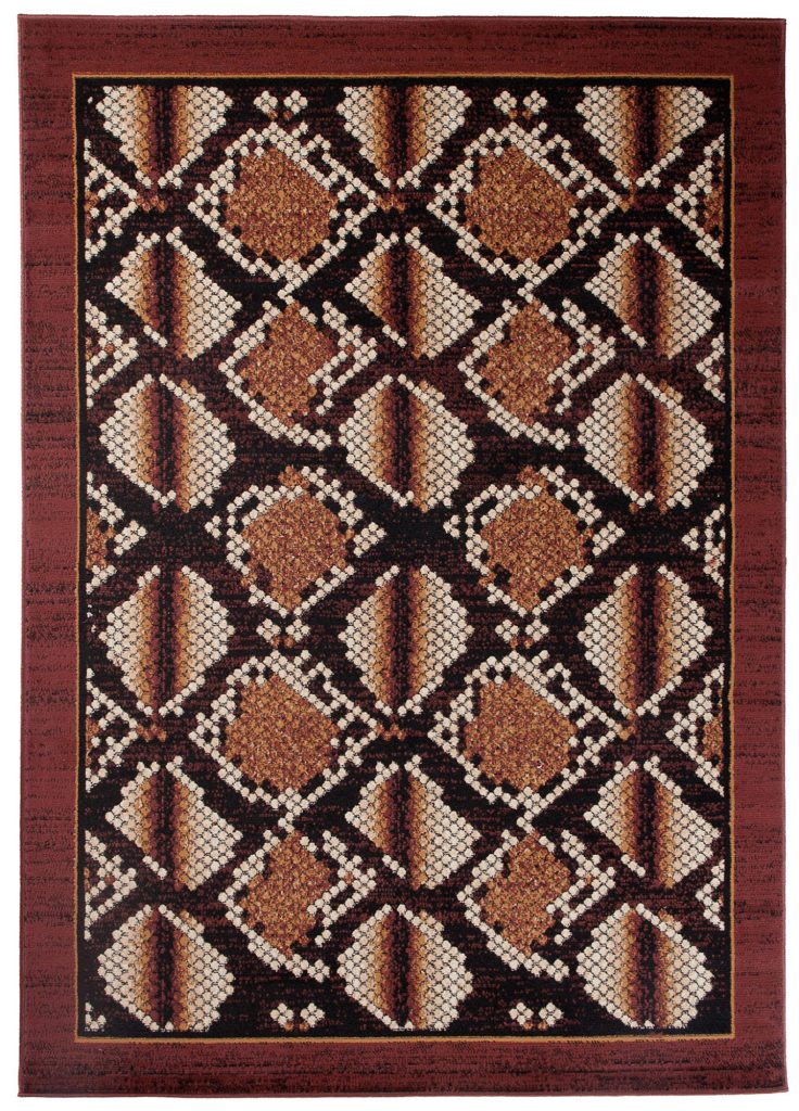 Covor Dream Maro Negru Print Animalier Șarpe