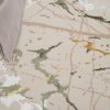 Covor Crystal Verde Crem Abstract Marmură Efect 3D