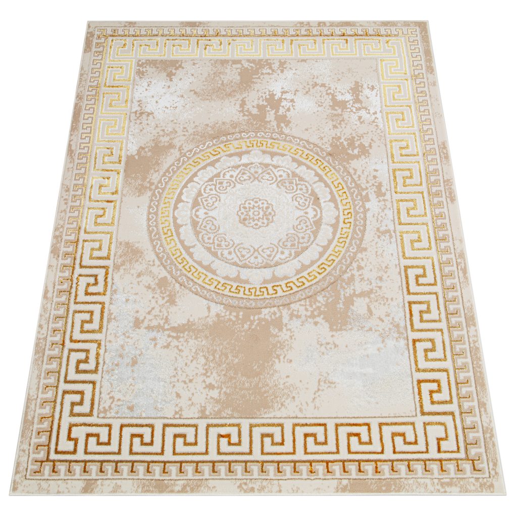 Covor Ares Auriu Bej Ornamente Medalion