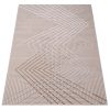 Covor Crystal Bej Maro Zigzag Geometric Efect 3D