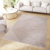 Covor Crystal Bej Maro Zigzag Geometric Efect 3D