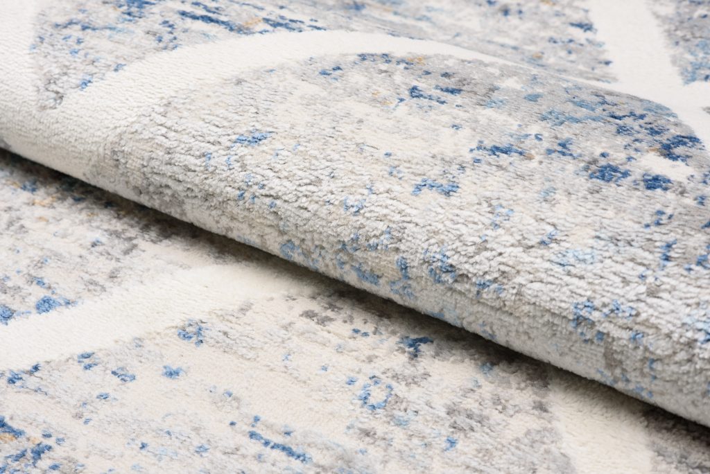 Covor Valley Gri Albastru Geometric Carouri