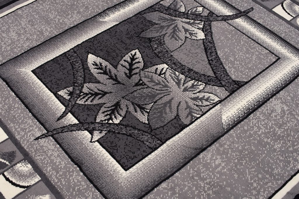 Covor Dream Gri Geometric Flori Ramă