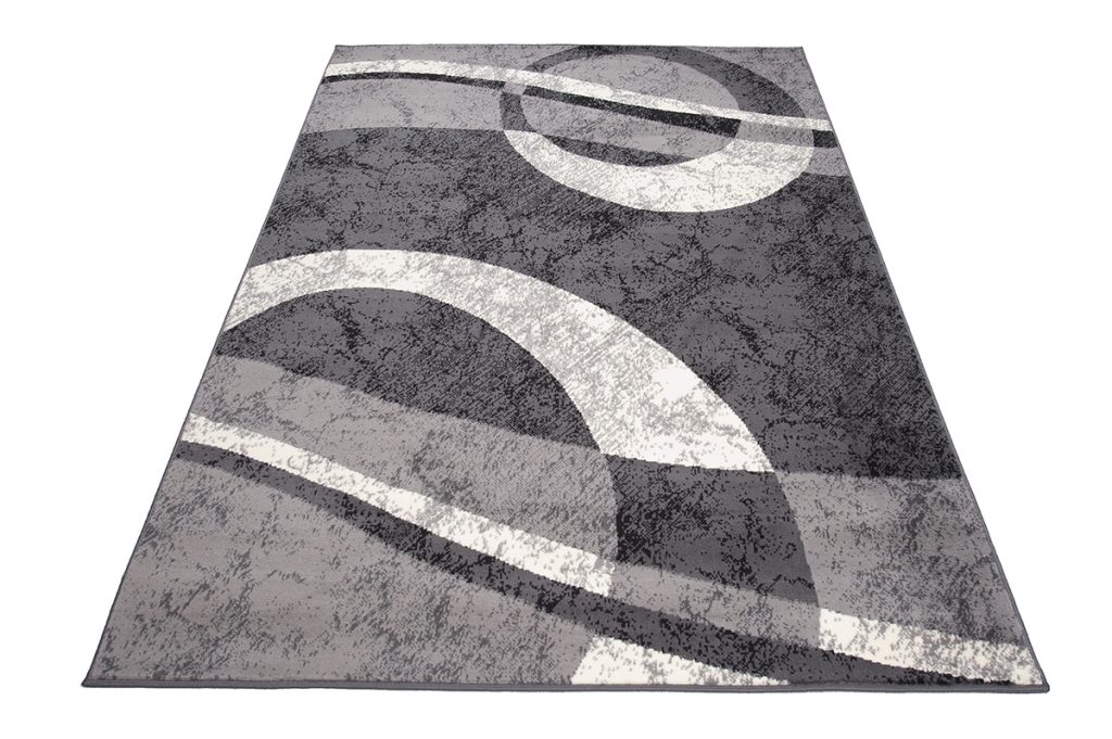 Covor Dream Geometric Gri Închis Cercuri