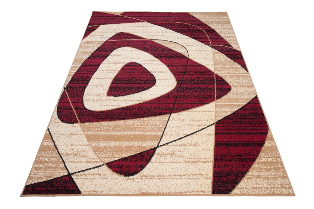Covor Dream Geometric Crem Bordo Triunghiuri