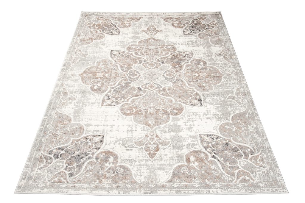 Covor Valley Gri Bej Vintage Floral