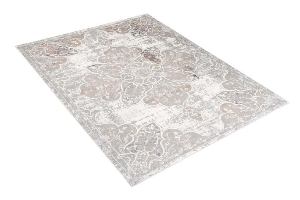 Covor Valley Gri Bej Vintage Floral
