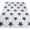 Covor Luxury Alb Gri Stele pentru Copii