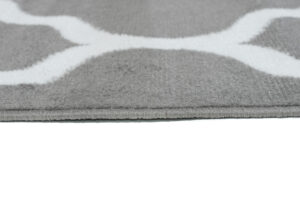 Covor Luxury Gri Deschis Alb Geometric Trellis