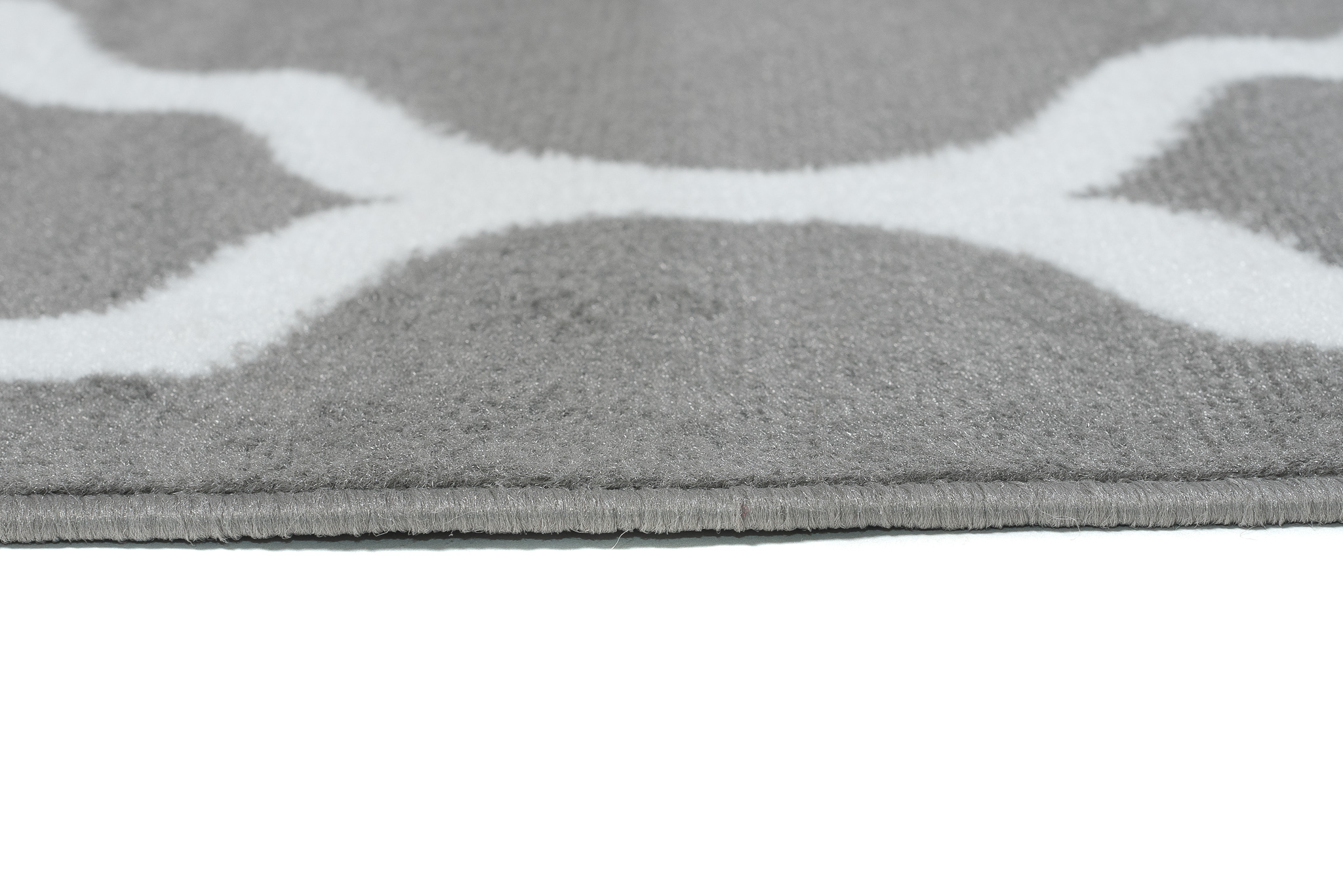 Covor Luxury Gri Deschis Alb Geometric Trellis