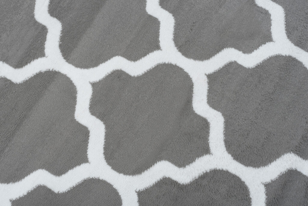 Covor Luxury Gri Deschis Alb Geometric Trellis