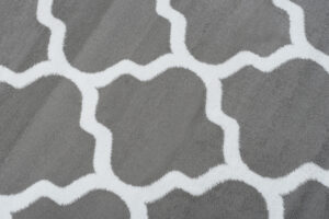 Covor Luxury Gri Deschis Alb Geometric Trellis