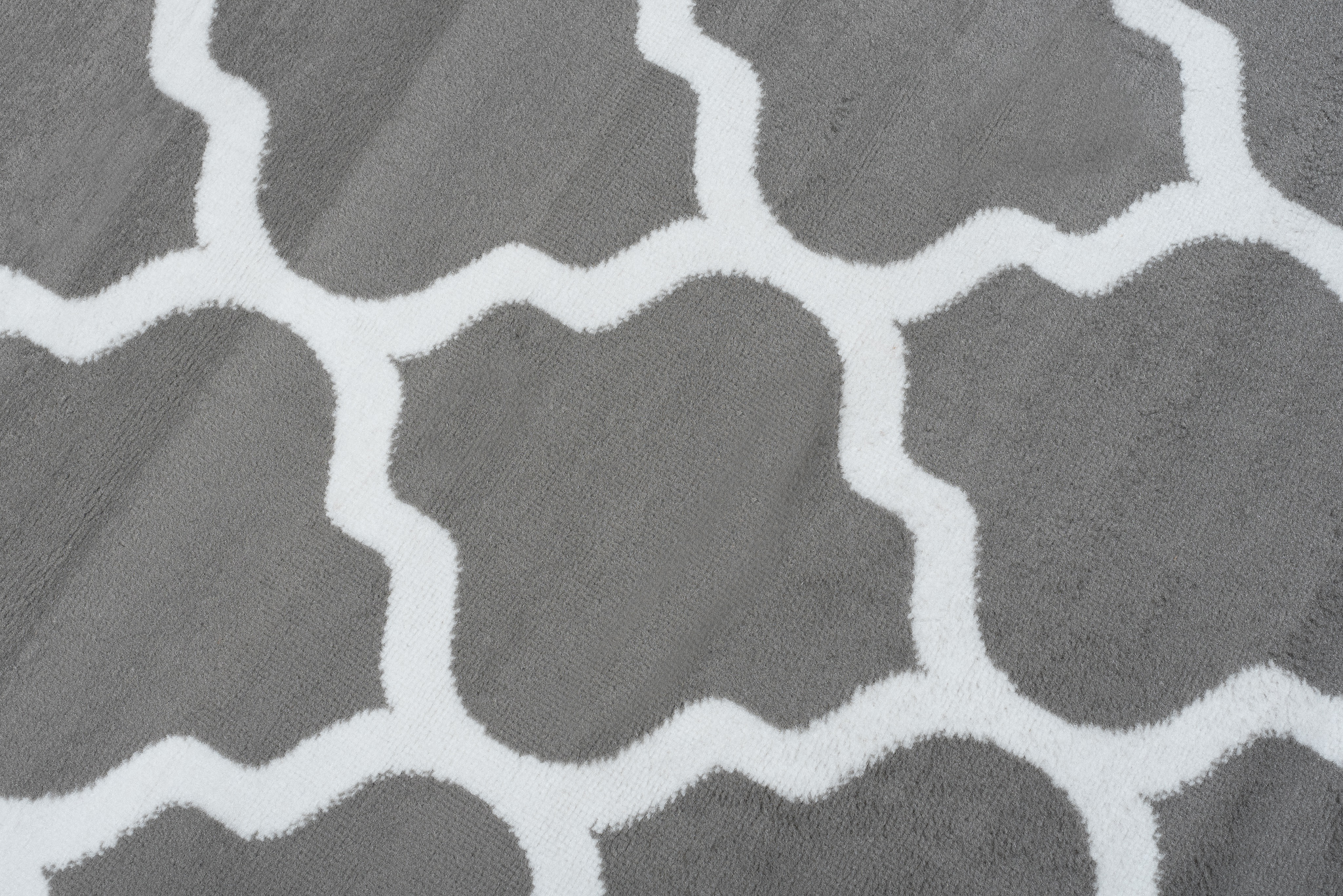 Covor Luxury Gri Deschis Alb Geometric Trellis