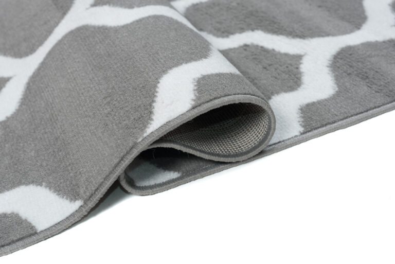 Covor Luxury Gri Deschis Alb Geometric Trellis