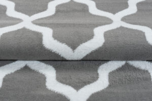 Covor Luxury Gri Deschis Alb Geometric Trellis