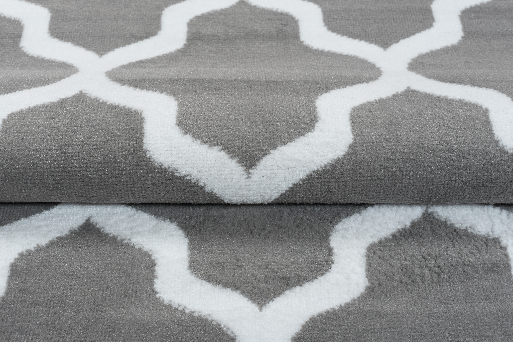 Covor Luxury Gri Deschis Alb Geometric Trellis