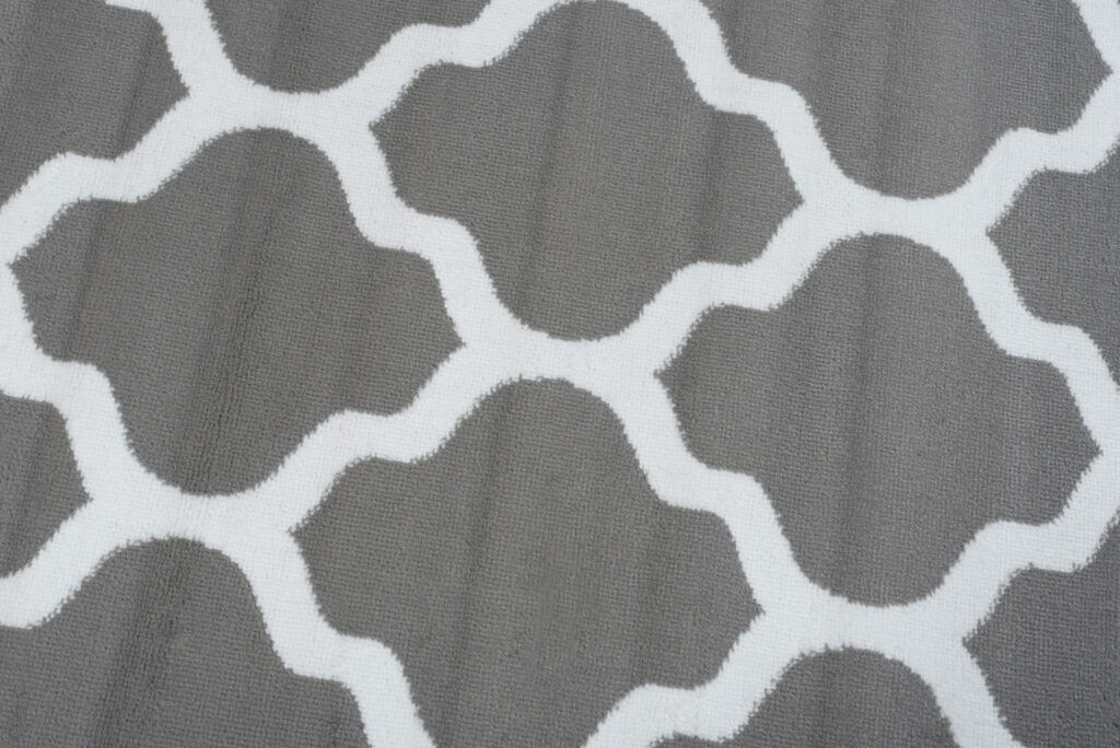 Covor Luxury Gri Alb Geometric Trellis Ramă