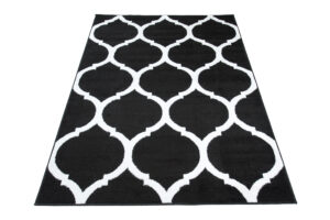 Covor Luxury Negru Alb Marocan Trellis