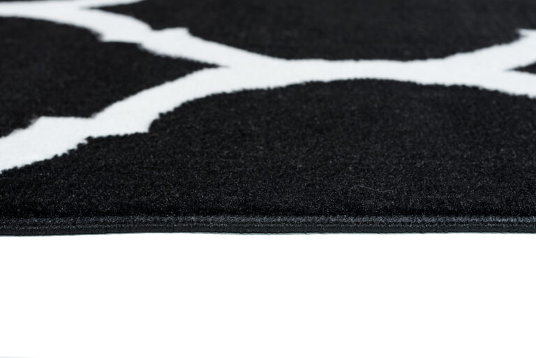 Covor Luxury Negru Alb Marocan Trellis