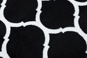 Covor Luxury Negru Alb Marocan Trellis