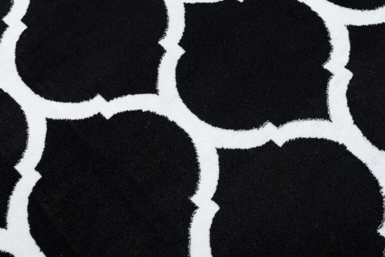 Covor Luxury Negru Alb Marocan Trellis