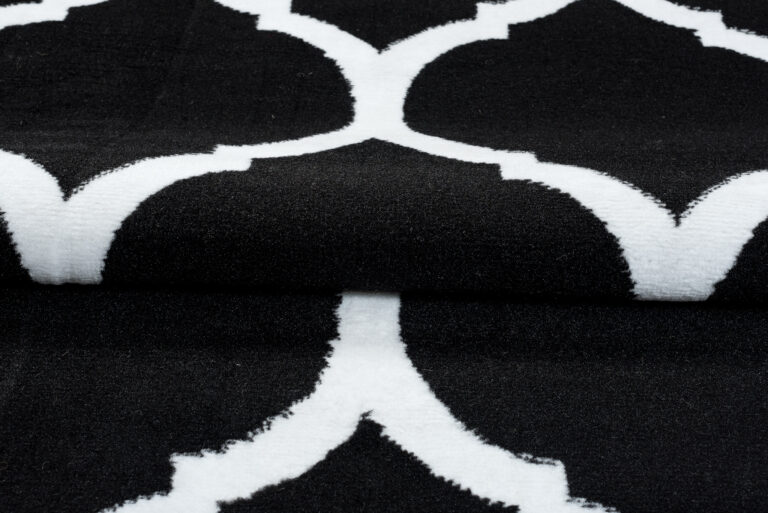Covor Luxury Negru Alb Marocan Trellis