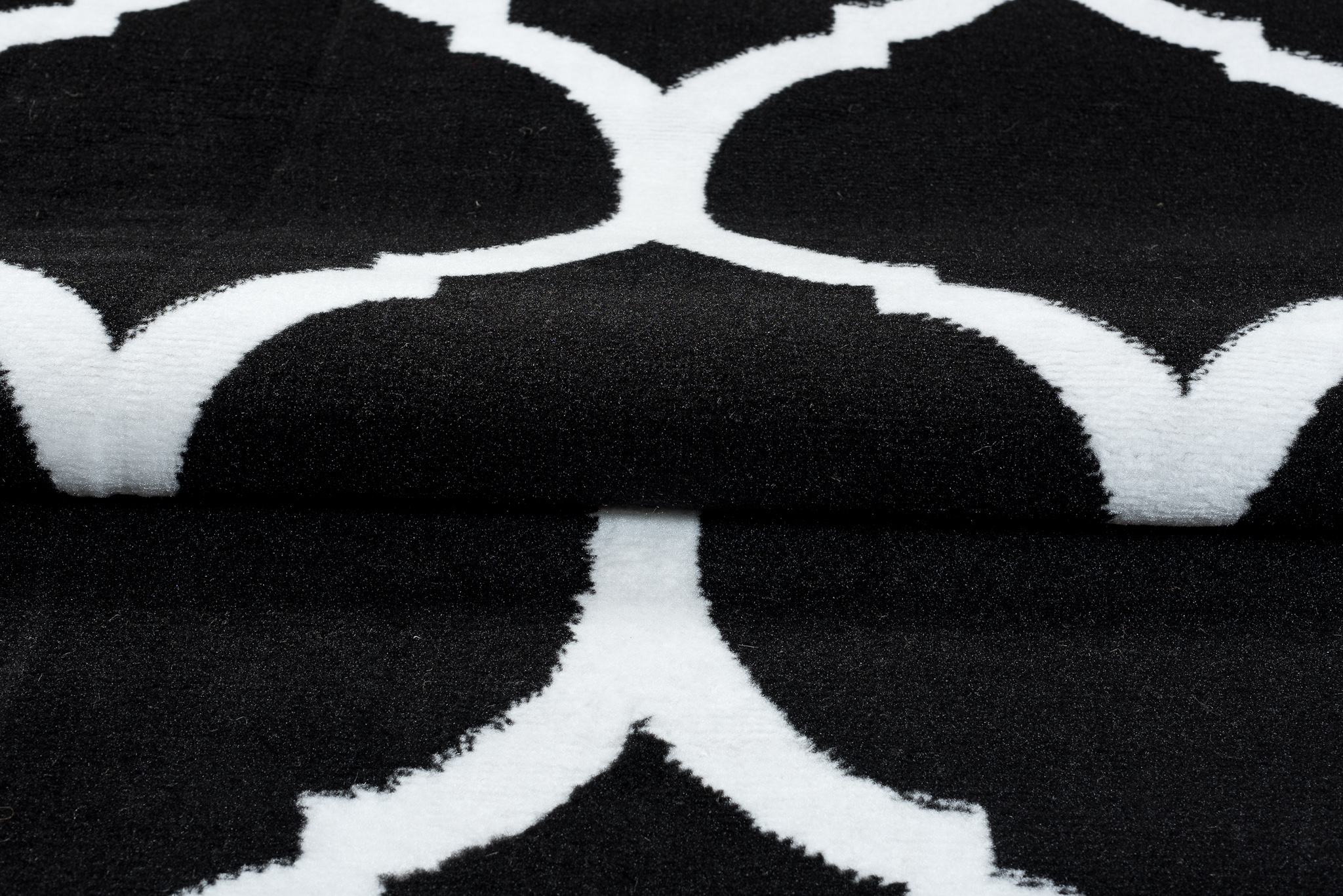 Covor Luxury Negru Alb Marocan Trellis