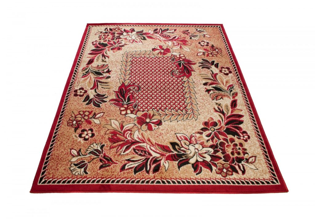 Covor Atlas Bej Roșu Modern Floral