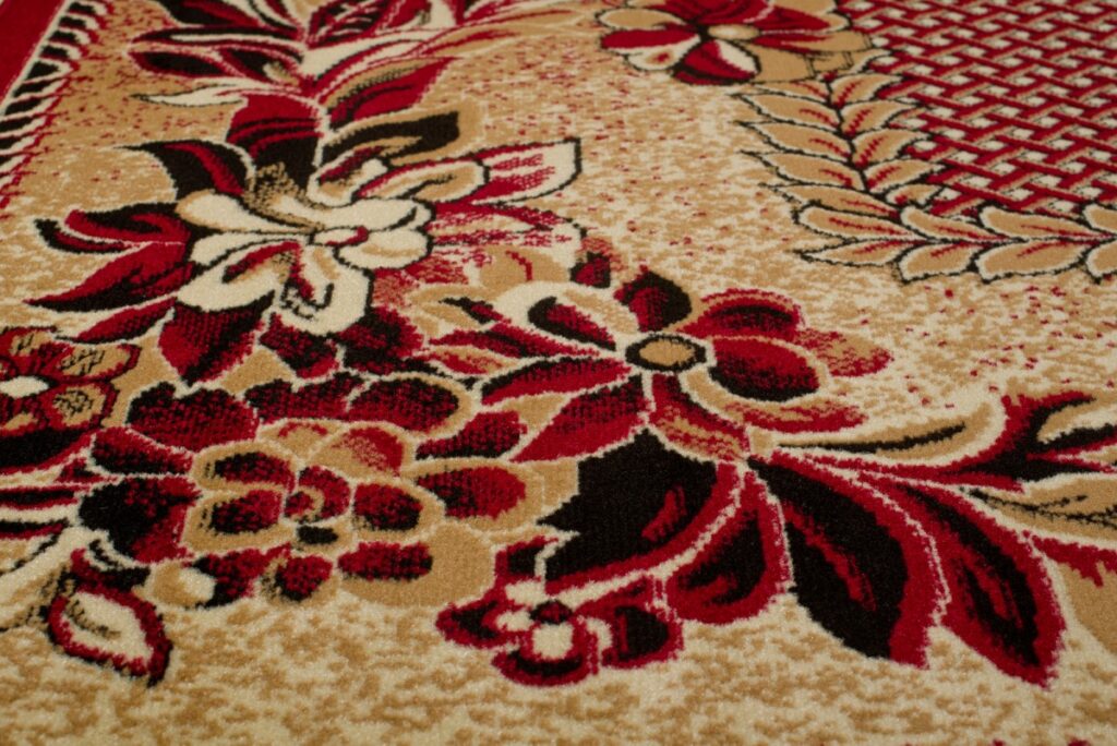 Covor Atlas Bej Roșu Modern Floral