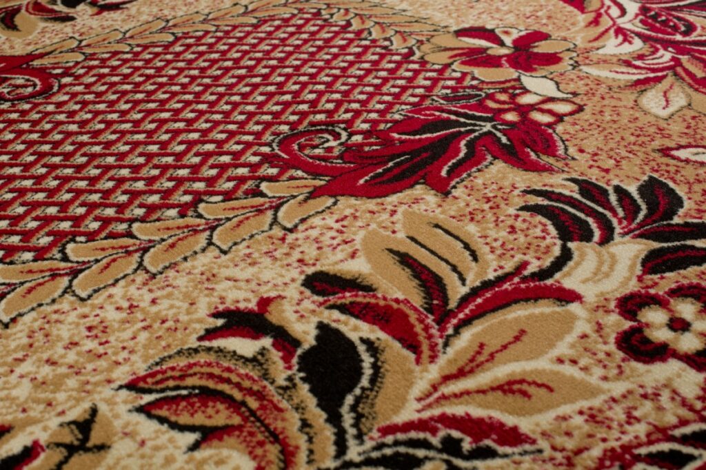 Covor Atlas Bej Roșu Modern Floral