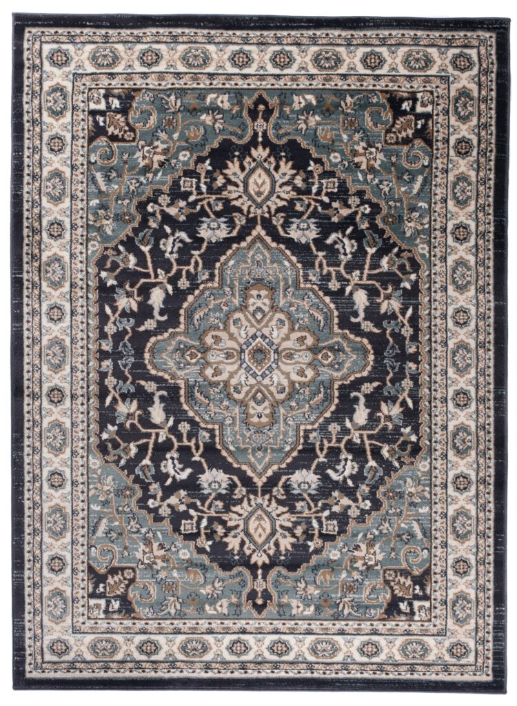 Covor Colorado Tradițional Negru Albastru Ornamente