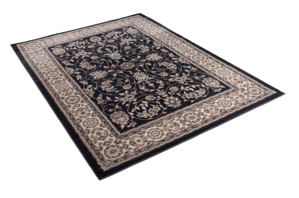Covor Colorado Tradițional Negru Crem Floral