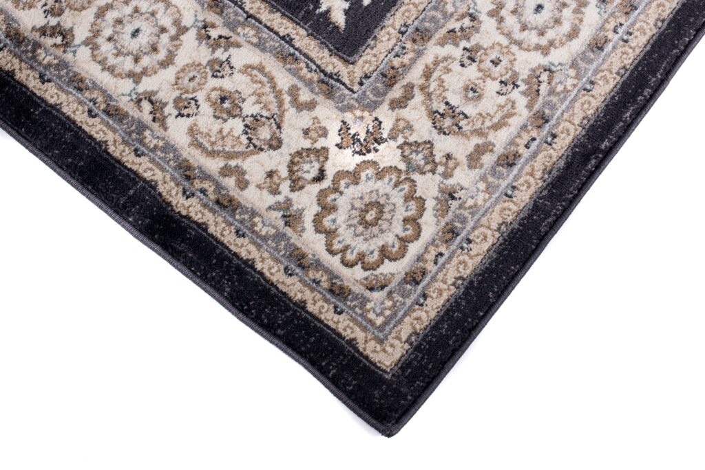 Covor Colorado Tradițional Negru Crem Floral