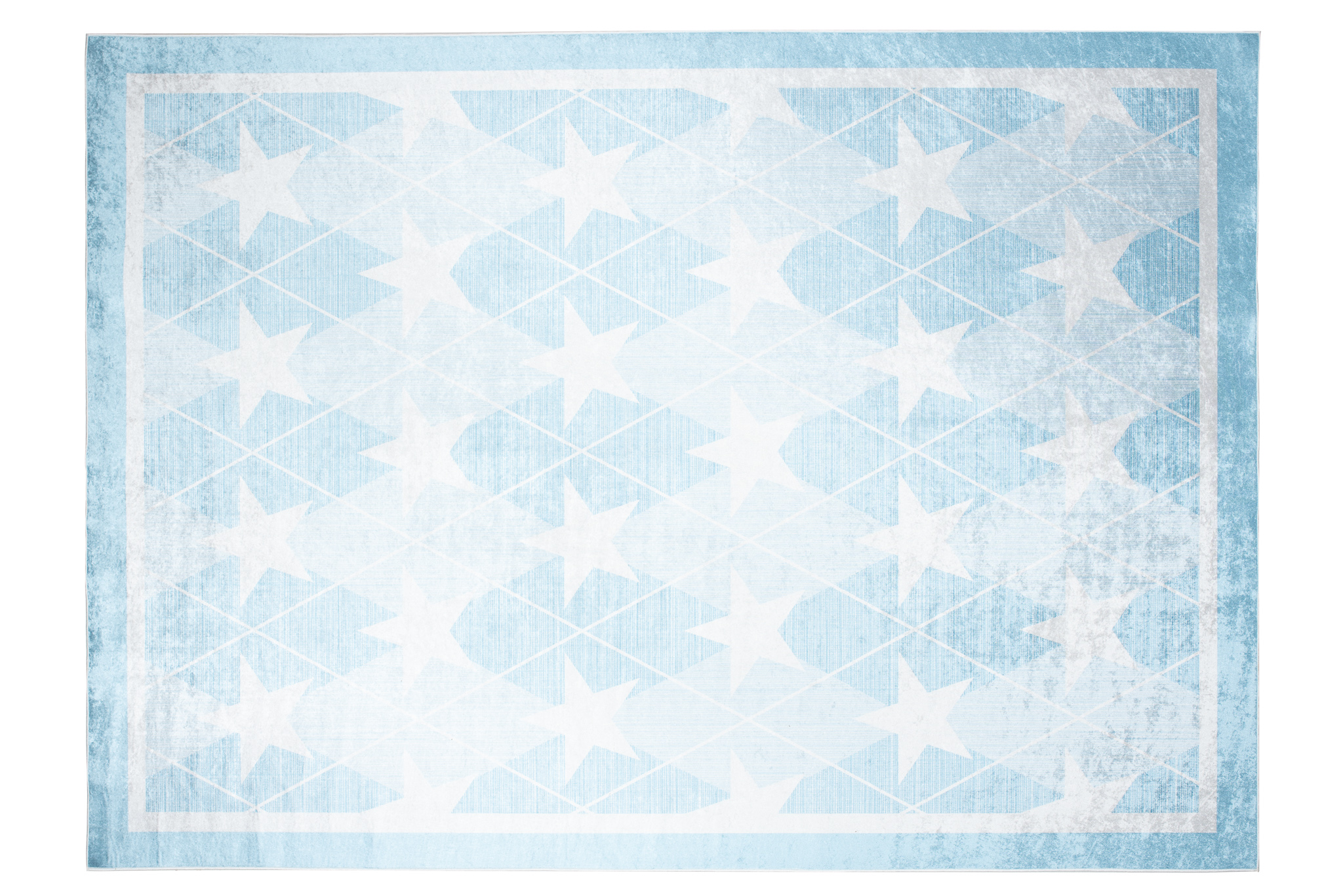 Covor Emma Antiderapant Lavabil Albastru Stele