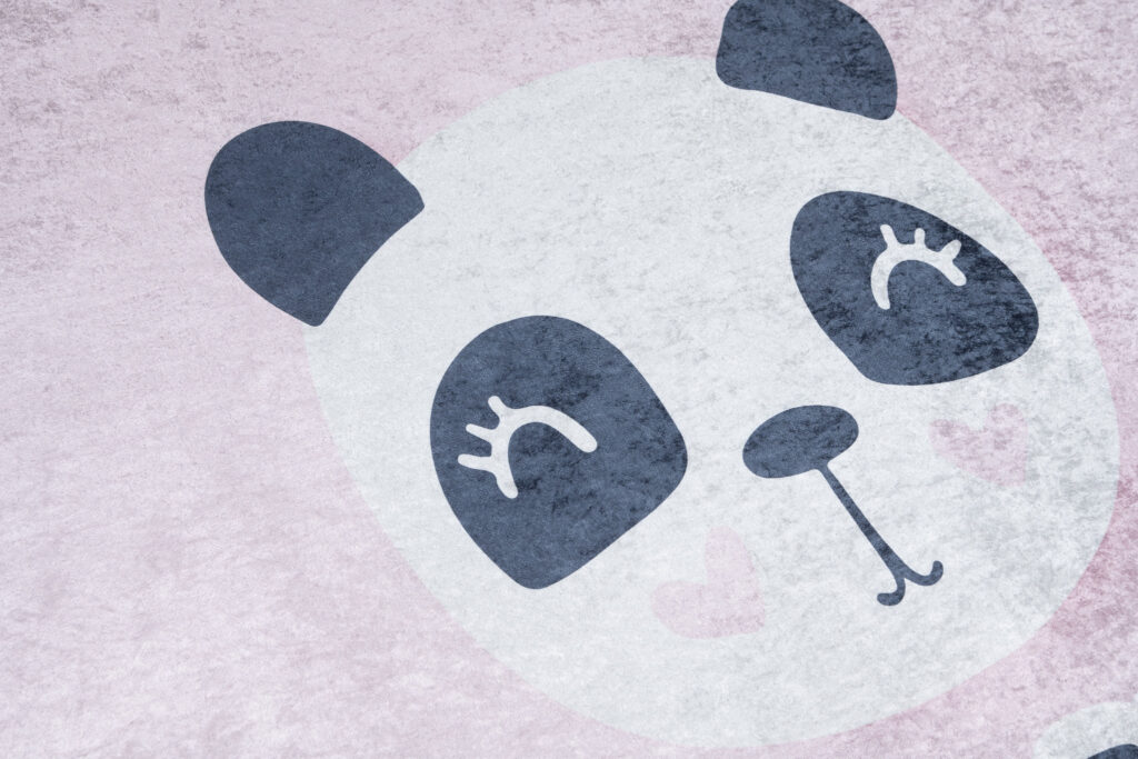 Covor pentru copii Emma Roz Panda Antiderapant