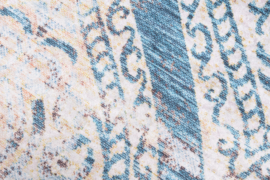 Covor Toscana Vintage Albastru-Bej cu Ornamente
