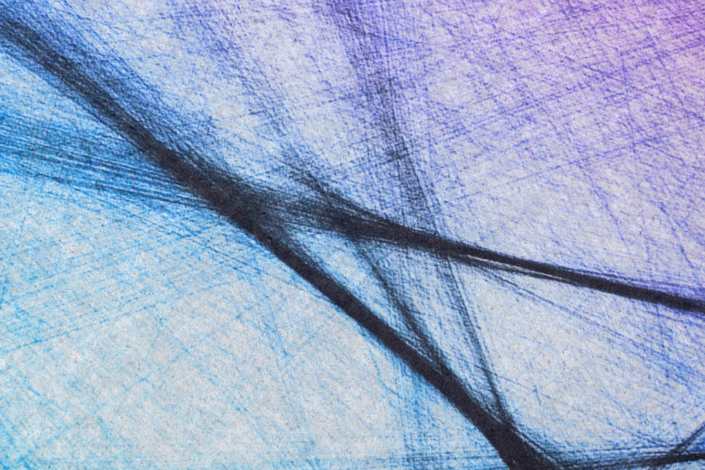 Covor Toscana Roz-Albastru cu Linii Abstracte