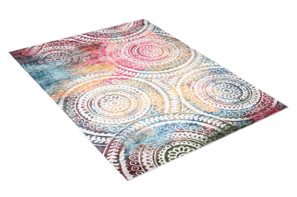 Covor Toscana Vintage Multicolor cu Rozete Rotunde