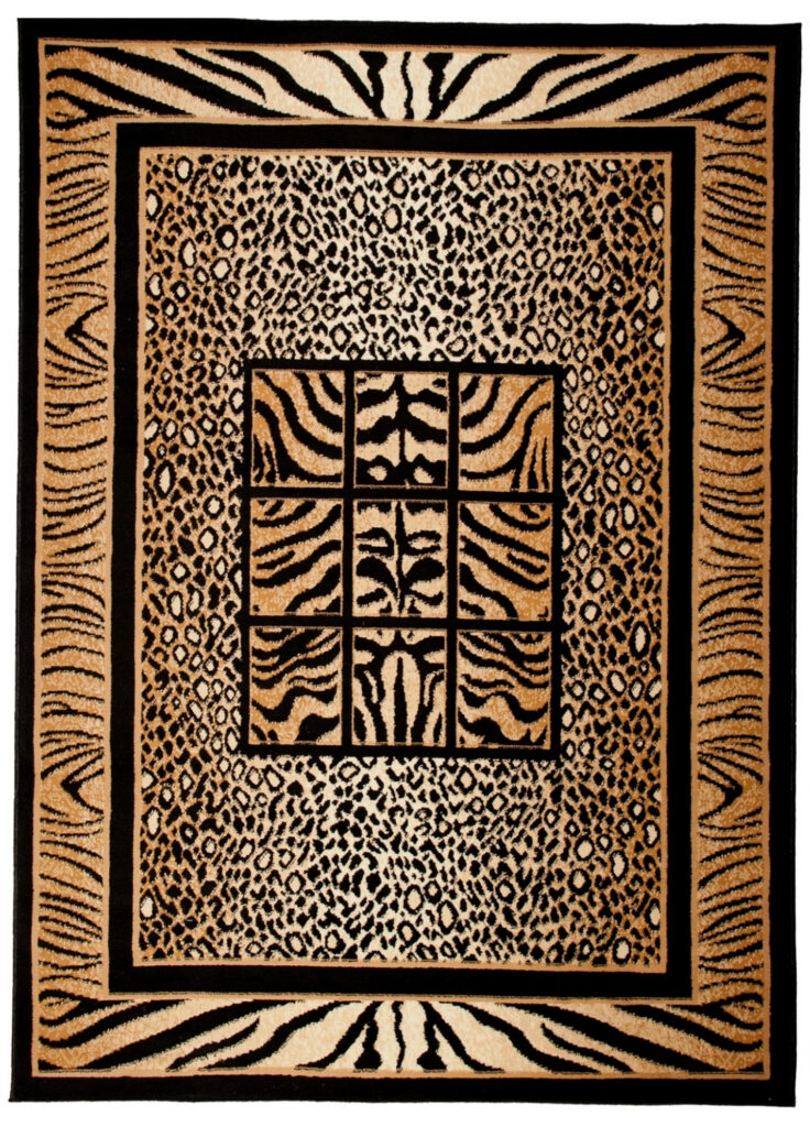 Covor Atlas Negru Maro Print Animal Safari