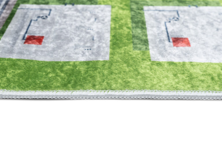 Covor pentru copii Emma Verde Gri Oraș Antiderapant