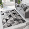 Covor Luxury Gri Geometric Triunghiuri