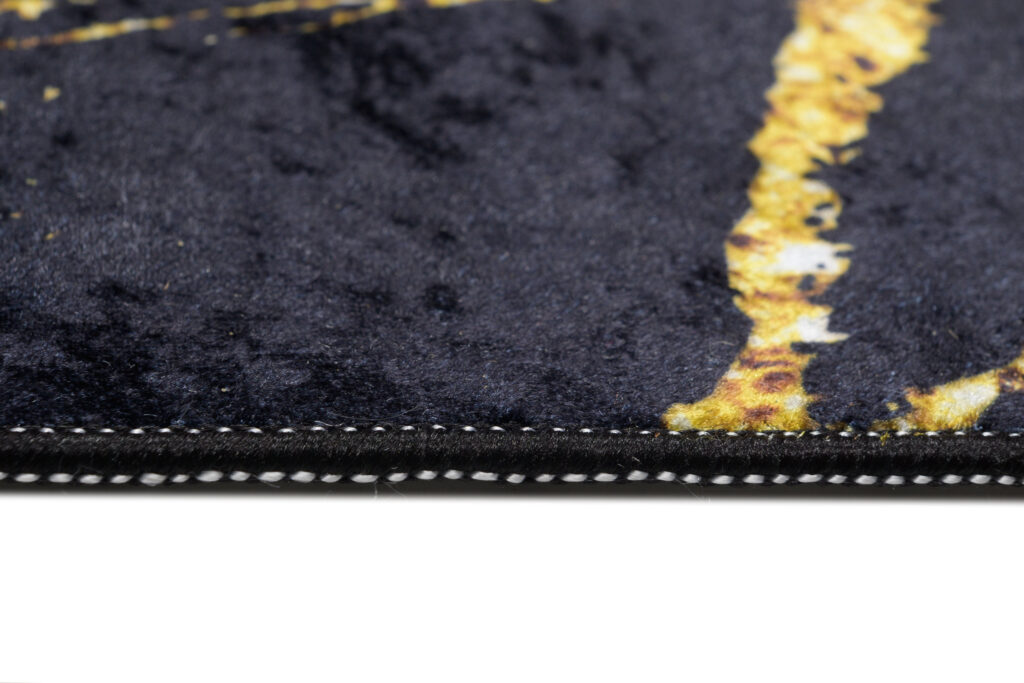 Covor Toscana Glamour Negru-Auriu Marmură