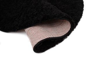 Covor Essence Rotund Shaggy Monocrom Negru