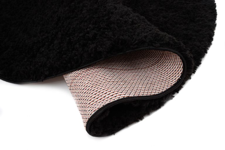 Covor Essence Rotund Shaggy Monocrom Negru